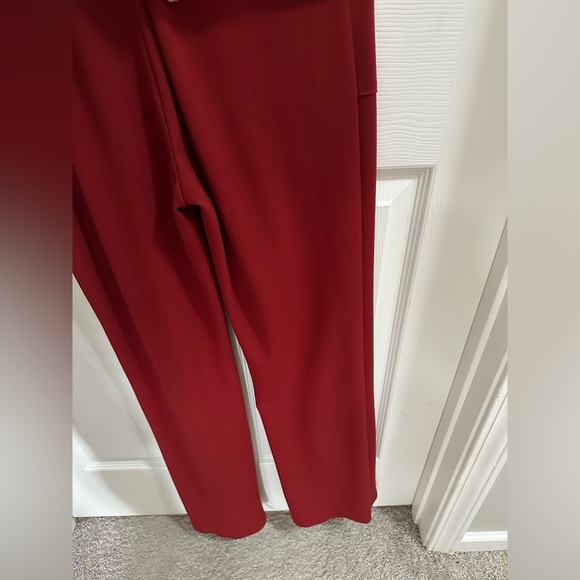 Sexy BeBe Red Cutout Wide Leg belted pant Jumpsuit size 2 straight leg - Picture 6 of 8